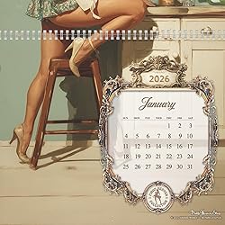 Pin-Up Calendar 2026, Caught in the Act, 2-Panel