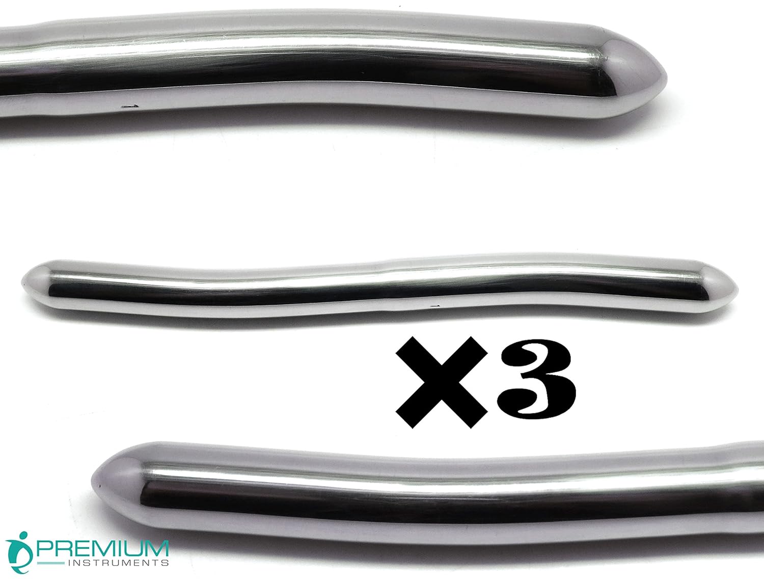 Hegar - Dilatadores de uterina (3 unidades, 15 mm, 16 mm, acero