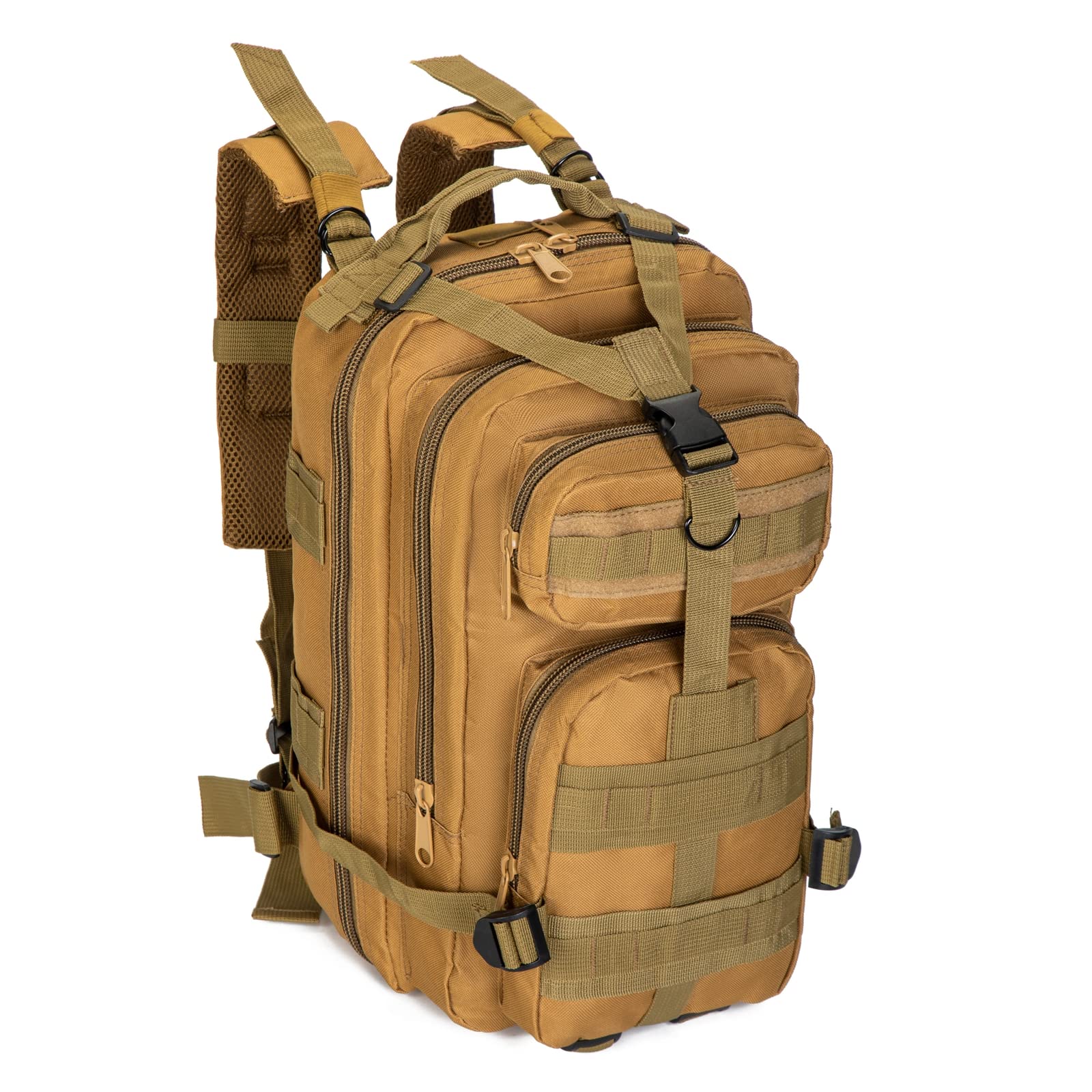Jipemtra Tactical First Aid Bag MOLLE EMT IFAK Backpack Military Emergency (Tan 25L)