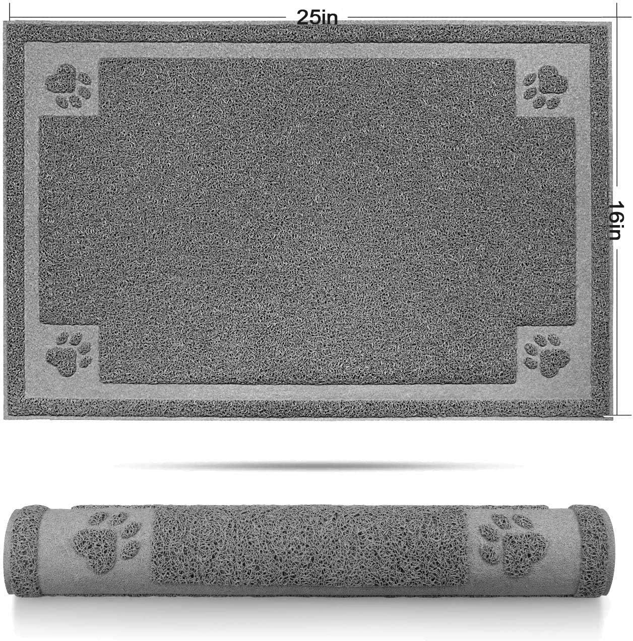 SHUNAI Pet Feeding Mat for Dogs and Cats Extra Large Flexible and Waterproof Pet Food and Water Bowl, Easy to Clean Dog Food Mat Floors with Non Slip Back …