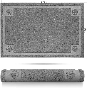 SHUNAI Pet Feeding Mat for Dogs and Cats Extra Large Flexible and Waterproof Pet Food and Water Bowl, Easy to Clean Dog Food Mat Floors with Non Slip Back …