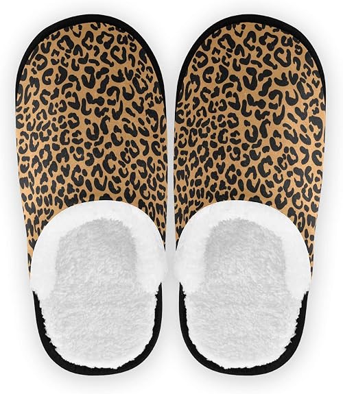 leopard skin slippers