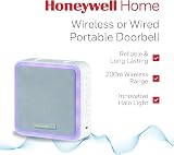 Honeywell Home DW915S Doorbell - Wired or Wireless, Halo Light, 200m view 2