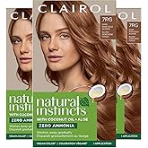 Clairol Natural Instincts Demi-Permanent Hair Dye, 7RG Dark Rose Gold Blonde Hair Color, Pack of 3