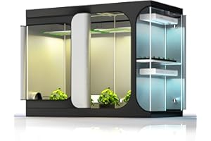 TopoGrow 2-in-1 108"X48"X80"Grow Tent Reflective 600D Canvas Mylar Grow Tents House Room with Floor Tray for Indoor Plant Lodge Propagation, Veg, Flower Hydroponic Growing System