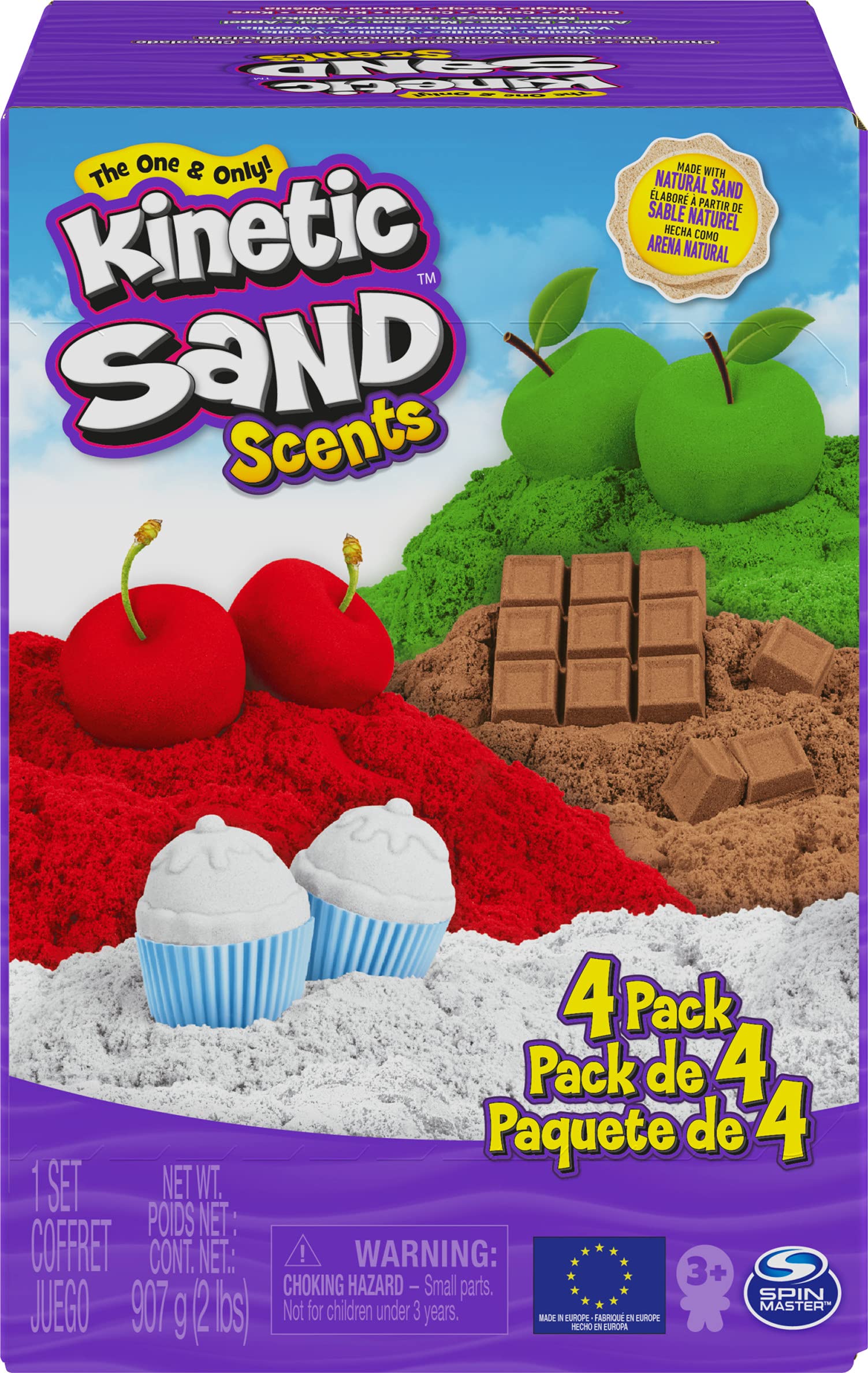 Kinetic Sand Scents 32oz 4 Pack of Cherry Apple Chocolate and Vanil | amzdealz