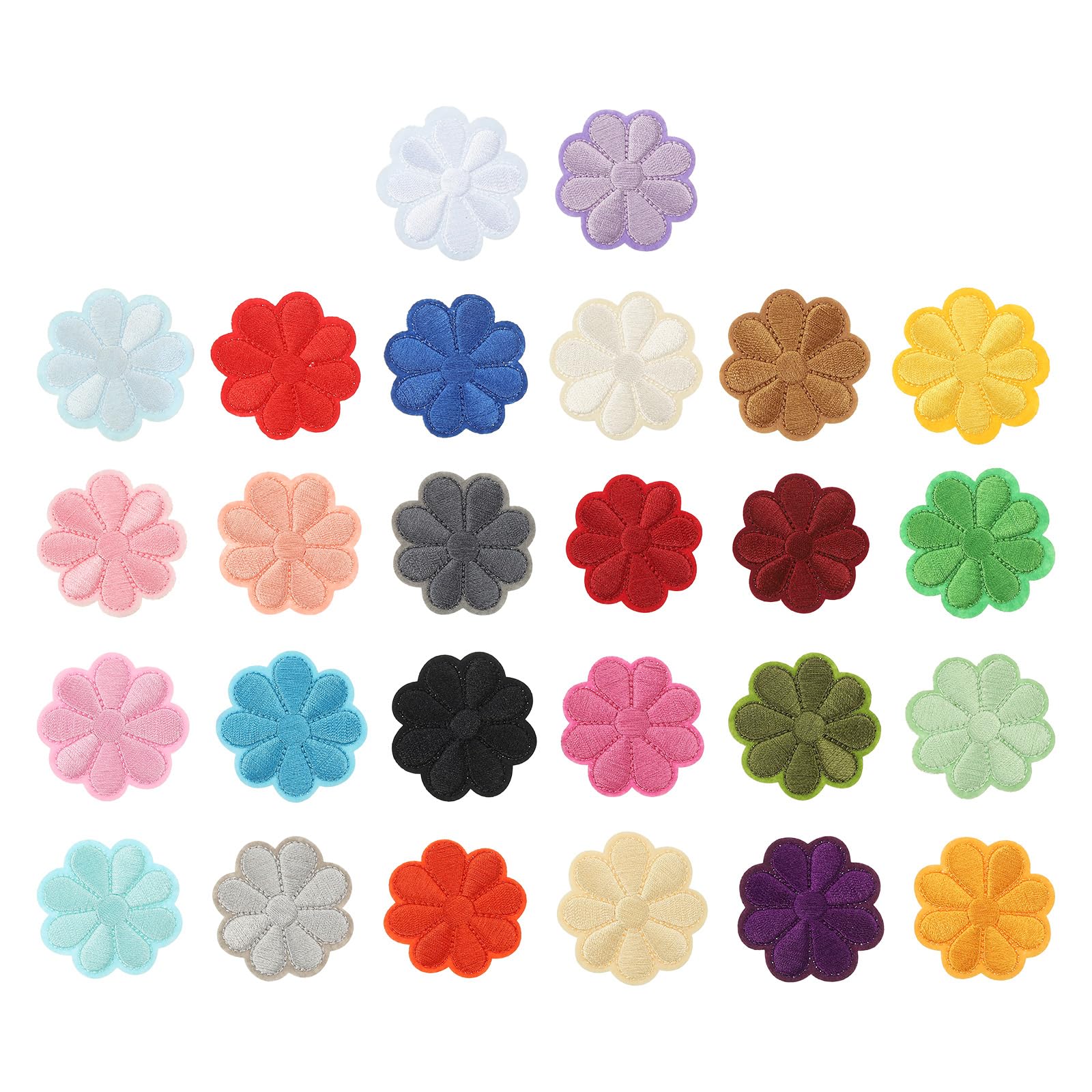 PATIKIL Sew Embroidered Patches, Velvet Elbow Knee Patches Plum Blossom Repair Patches Kit for Clothing Sweater Pants Shirts Jackets Mending and Decorating, Multicolored