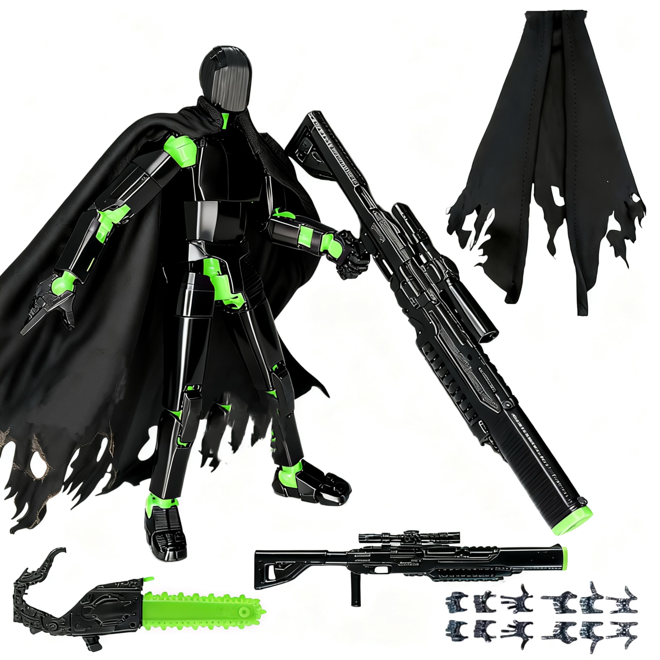 Pthjswj T13 Action Figure Set - (Assembled) 3D Printed Action Figure, Titan 13 Action Figure, Multi-Jointed Movable Dummy 13, Robot Action Figure, Birthday Gifts for Boys, Girls Desktop Decorations