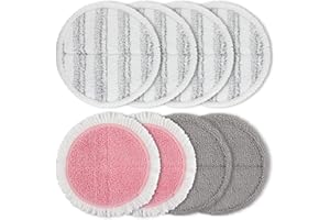 Electric Mop Pads,7.48inch Round Spin Scrubber Replacement Mops for Floor Cleanining（8Pack）