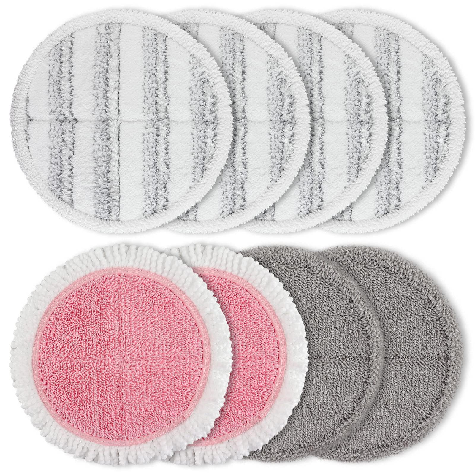 Photo 1 of Spin Cordless Electric Mop Pads: 7.5/7.48/7.28/7 Inch Steam/Electric Mop Pads Replacement for Vmai/eous/idoo/alfabot/devoac - Round Velcro Scrubber Reusable Mop Pads Refill for Floor Cleaning 8 Pack