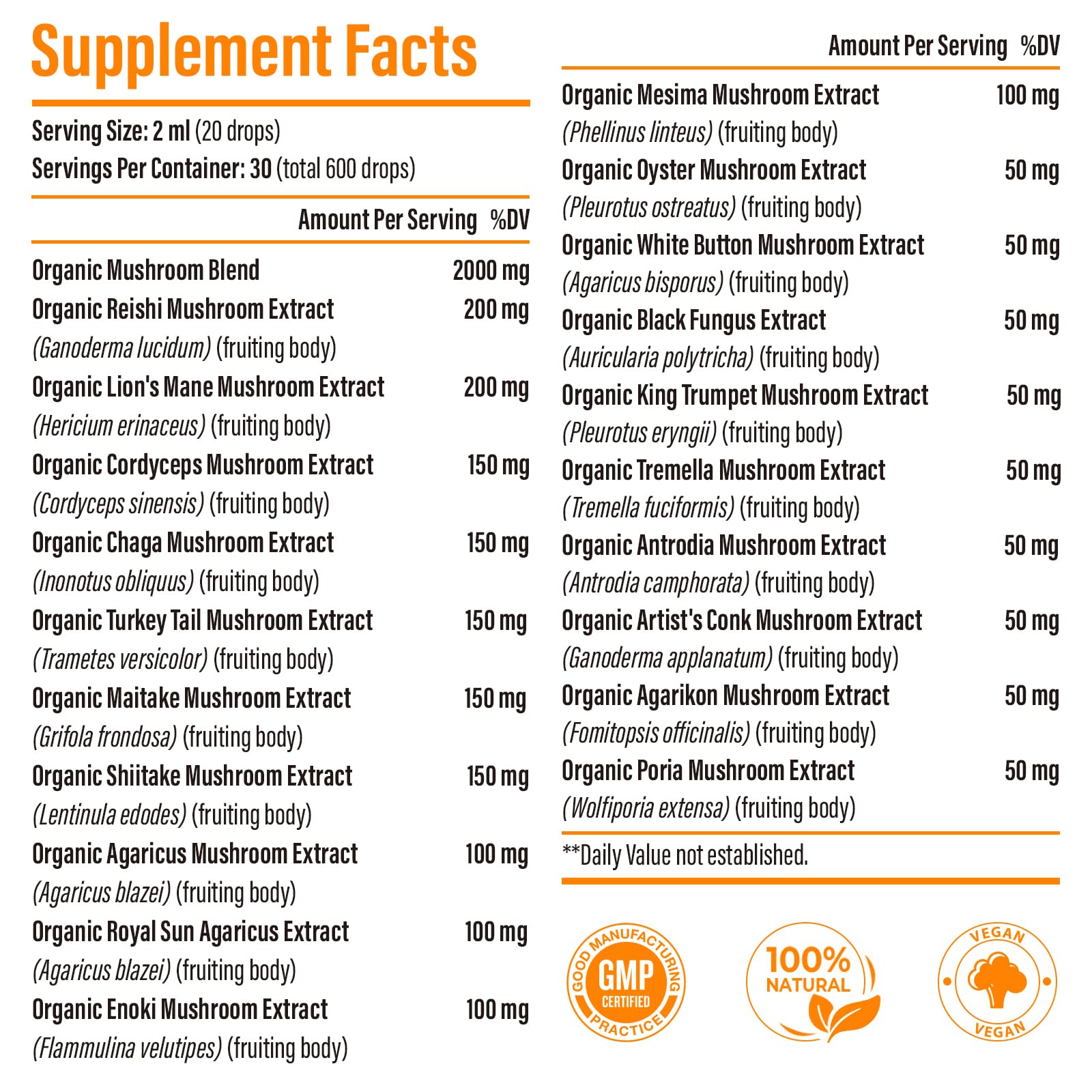 SZCZEKIN Active Hexose Correlated Compound 1500 mg Supplement 90 Capsules Bundle with 2000mg Liposomal Mushroom Complex Drops 30 Servings
