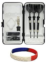Sure Grip Viper Black Soft Tip Darts with Dart Case
