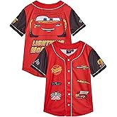 Disney Boys Sports Jersey - Mickey Mouse Cars Lightning McQueen Lilo and Stitch Hockey Baseball Jersey for Boys (Size: 3T-7)