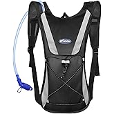 KUYOU Running Hydration Vest - Lightweight Insulated Hydration Backpack with 2L Water Bladder, Adjustable Chest Straps and Reflective Water Backpack for Running Marathon Race Hiking Cycling