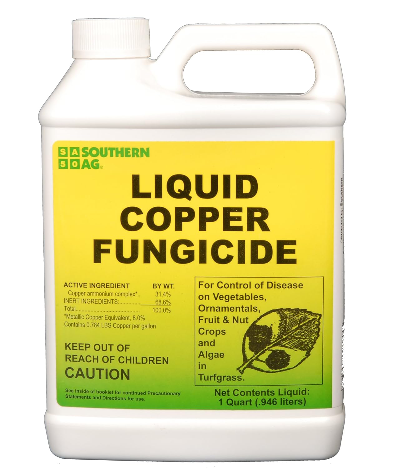 Southern Ag Liquid Copper Fungicide, 32oz 1 Quart Home Garden Lawn