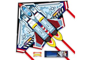 SGftre Kite Airplane Kite for Adult and Kids, Easy to Fly with Durable Fiberglass Frame, Bright Printing Everything Included Assembly Instructions, Anti-Tangle Flying Line…