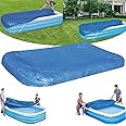 Rectangle Pool Cover, Inflatable Pool Cover Underground Pool Cover Dust and Rainproof Home Pool Cover, Fits 120 in x 72 in Frame Pool and Solar Pool Cover for Garden Outdoor Pools Cover(10ft X 6ft)