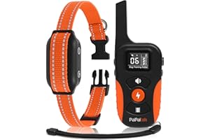 PaiPaitek Bark Activated Shock Collar with Remote - Automatic Bark and Training Collar Combo 3300ft Range, Bark Shock Collar for 40-150lbs Medium Large Dogs - IPX7 Waterproof
