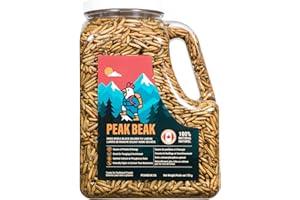 Dried Black Soldier Fly Larvae (BSFL) Treats, High Calcium Mealworm Replacement, for Chickens, Produced in Canada, Peak Beak 