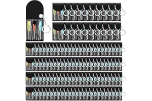 Jutom 20 Set Mini Screwdriver Keychain Set Bulk Includes 3 Mini Screwdrivers in a Portable Pouch with Snap with Hook Bulk Adult Men Employee Coworkers Gifts for Birthday Tool Party Favors Prize