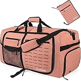Foldable Travel Duffle Bag,Duffle Bag with Shoes Compartment and Adjustable Strap,Large Packable Travel Bags for Men Women,Waterproof Duffel Bag