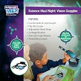Science Mad Night Vision Goggles for Kids 2x Magnification Twin LED Beams Blue view 3