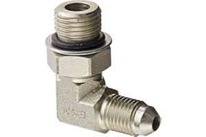 Eaton Aeroquip 2062-6-4S Steel Flared Tube Fitting, 90 Degree Elbow, 1/4" Male JIC x 3/8" O-Ring Boss Male