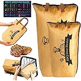 2 Pack BBQ Blanket for Resting Meat, 21&15 Inch Reusable Smoker Meat Resting Blanket with Grilling Guide, Grill Accessories Gifts for Men, Dad