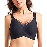 V Mesh Crossover Bras No Underwire Seamless Jelly Bralette Comfortable Full Coverage Bra Supportive T Shirt Bras for Women