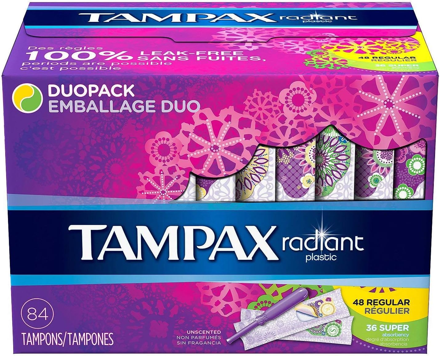 29936 Radiant Tampons Regular Super (84 Count)