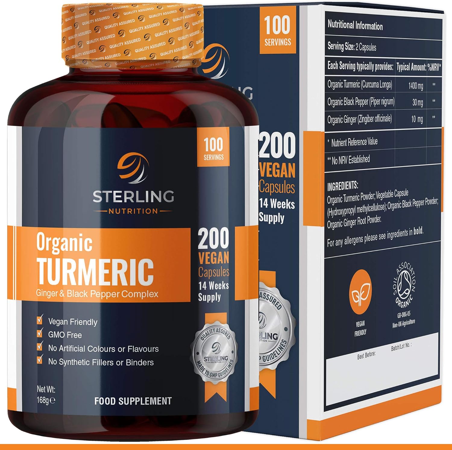 Turmeric Curcumin Capsules - 95% Extract, 500mg Per Serving, 60 count (Pack of 1)