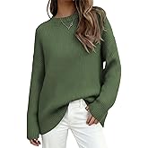 PRETTYGARDEN Womens Spring Sweaters 2026 Casual Chunky Crewneck Long Sleeve Ribbed Knit Oversized Pullover Sweater Tops