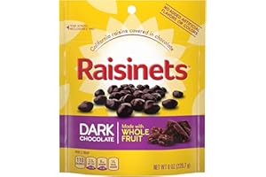 Dark Chocolate Raisinets, Ferrero Valentine's Day Candy Stand Up Reclosable Bag, 8 Ounce