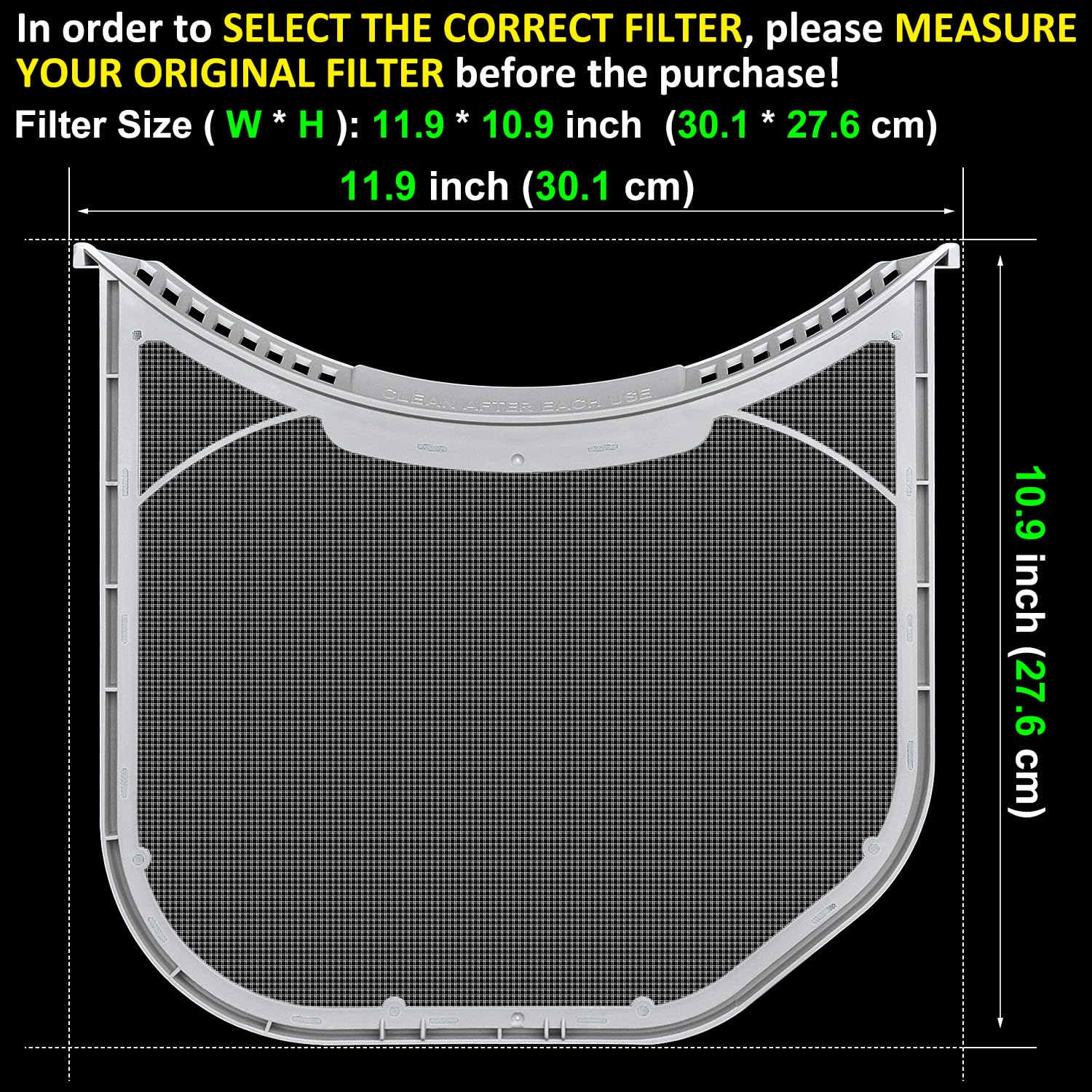 ADQ56656401 Lint Filter Replacement for LG & Kenmore Dryers, Ultra Durable Dryer Lint Screen Trap, Compatible with Part Number ADQ566564 AP4457244 PS3531962
