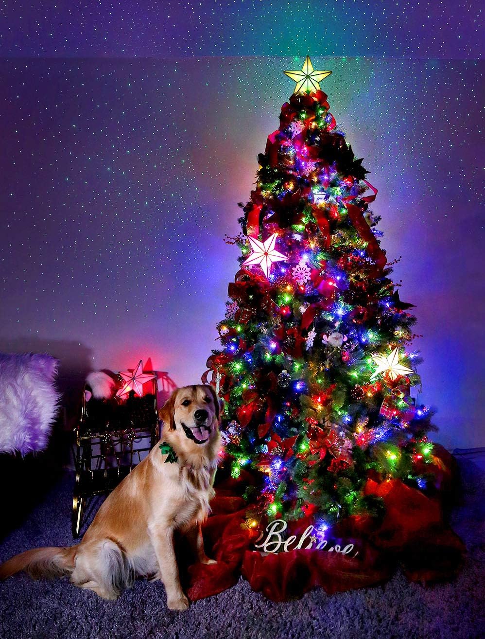 Amazon Co Jp Blisslights シャイニングスター クリスマス デコレーション カラフル 星空 Led ライトショー Silver Green ホーム キッチン