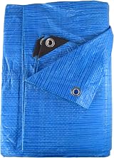 Cost Wise 3x3m Blue Waterproof Tarpaulin Ground Sheet Heavy Duty Extra Eyelets view 3