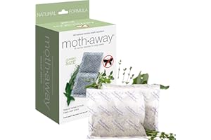 Richards Homewares Moth Away Herbal Repellent – 18 Jumbo Sachets with Hanging Hooks, All-Natural & Non-Toxic Moth Protection, Fresh Mint Scent, Made in USA