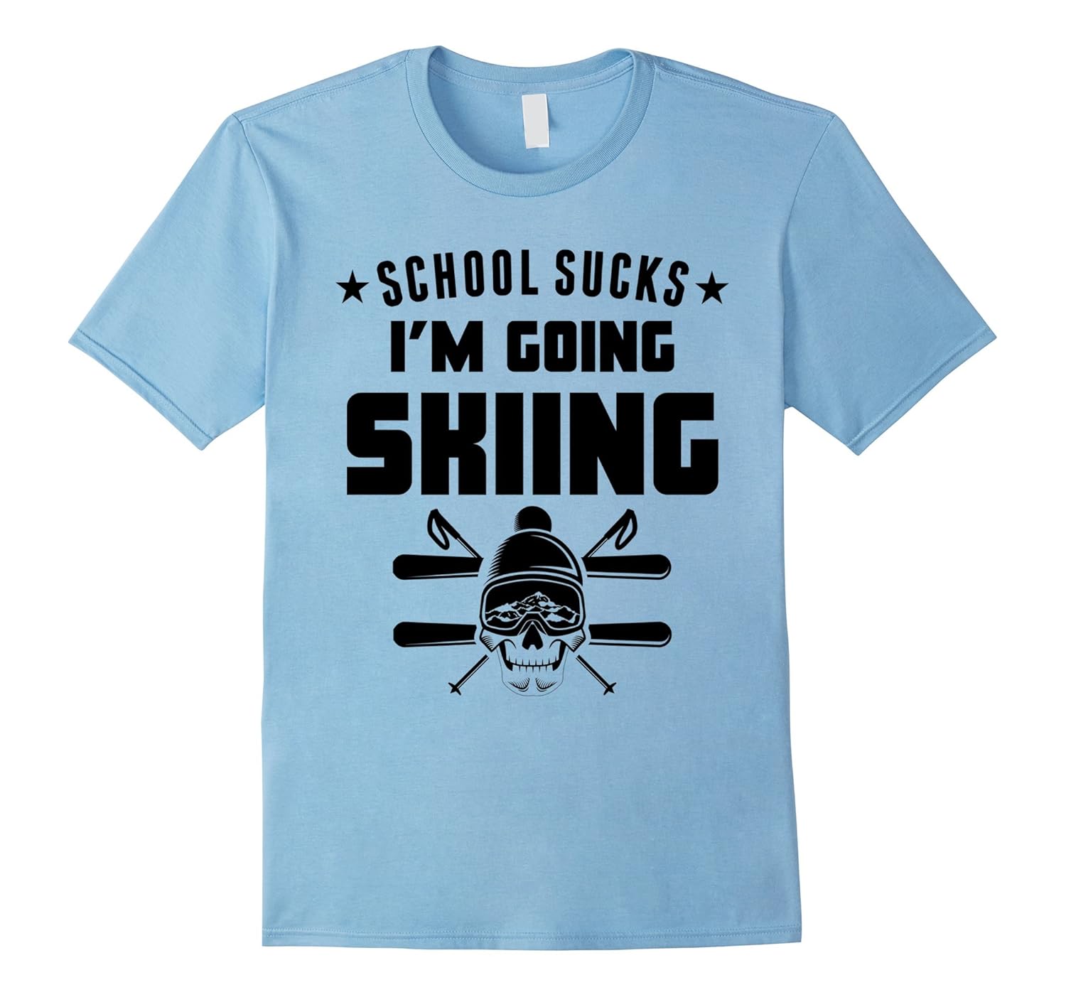 Going Skiing Funny Skier Skull
