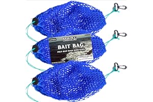 KRAKEN SUPPLY CO Crab Bait Bags with Clips for Crab Traps Lobster Traps Shrimp Traps Chum Bag