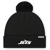 FOCO NFL Unisex-Adult NFL Team Logo Basic Pom Beanie Hat