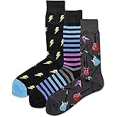 Hot Sox mens Fun Conversation Starter Crew Socks - 3 Pair Pack - Cool & Funny Pop Culture Novelty Gifts