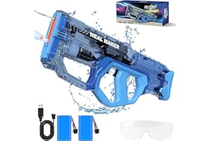 ARTCOOL Powerful Auto Filling Electric Water Guns for Adults/Kids,Automatic Squirt Gun with 2 Batteries&High Capacity, Waterproof Water Pistol for Summer Pool/Beach Toys（Blue）