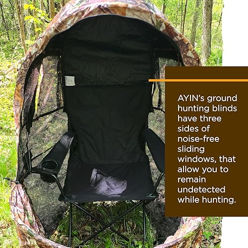 AYIN Hunting Chair Blind See Through with Carrying Bag, Person