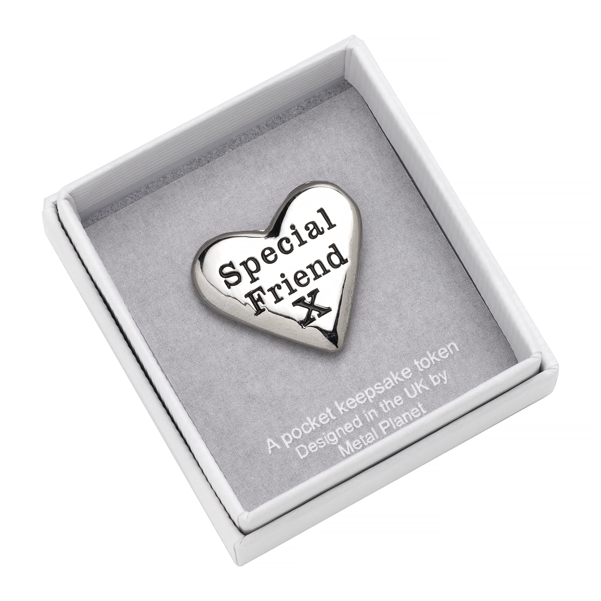 Special Friend heart keepsake token in gift box