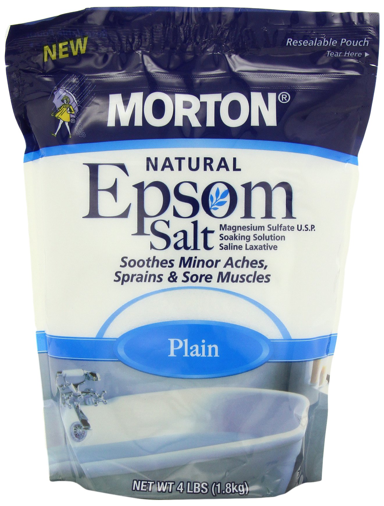 Morton Epsom Salt, Plain U.S.P, 4 Pound Buy Online in United Arab