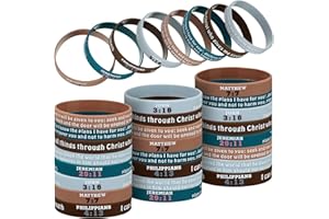 Sinmoe 32 Pcs Bible Verse Bracelets Christian Bible Scripture Bracelets Religious Silicone Scripture Verses Wristbands Rubber