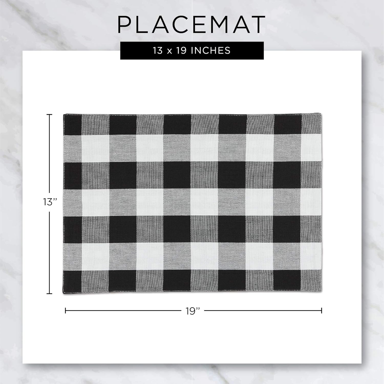 DII Quilted Farmhouse Collection Tabletop, Placemat Set, Cranberry 6 Piece: Home & Kitchen