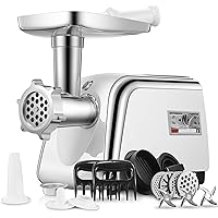 Electric Meat Grinder, Aicok [2500W Max] Sausage Stuffer with 4 Grinding Plates, 3 - S/S Blades, 2 Free Meat Claws…