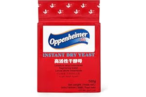 OPPENHEIMER USA Instant Dry Yeast – 1.1 lb (500g) – Fast-Acting Yeast for Baking, Bread, Pizza Dough, and More, Kosher,