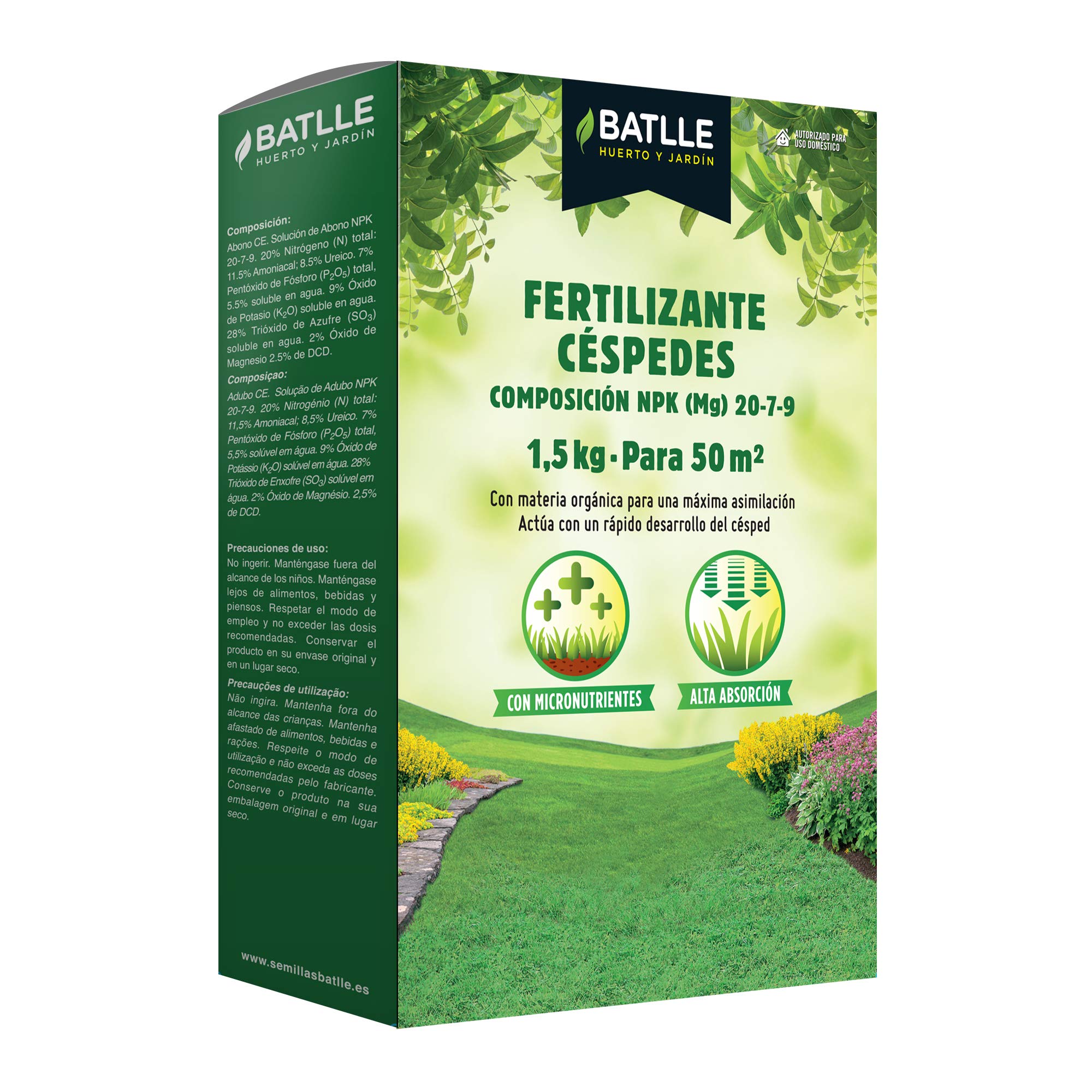 Seeds Batlle 710700unid Lawn Fertilizer, 1.5 kg